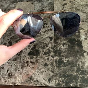 Ray Ban Aviators - Rose Gold & Blue